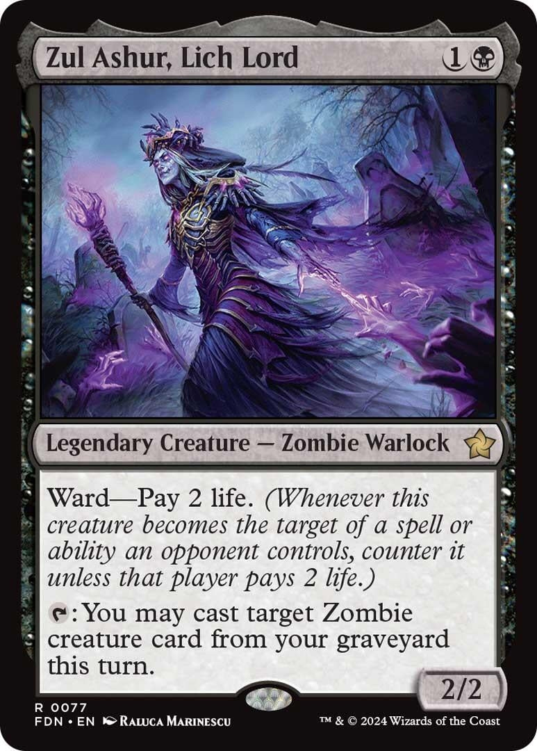 Image for Zul Ashur, Lich Lord (77) (Foil) (Foundations) - Magic: The Gathering