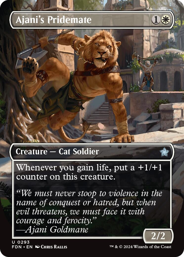 Image for Ajani's Pridemate (Borderless) (293) (Foil) (Foundations) - Magic: The Gathering