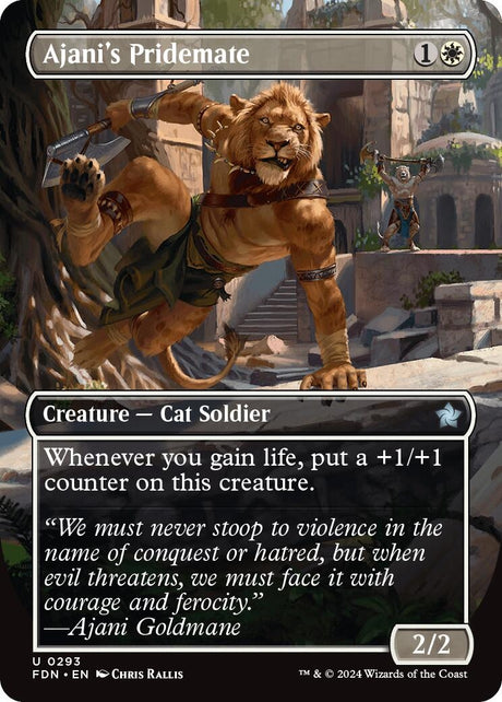 Image for Ajani's Pridemate (Borderless) (293) (Foil) (Foundations) - Magic: The Gathering