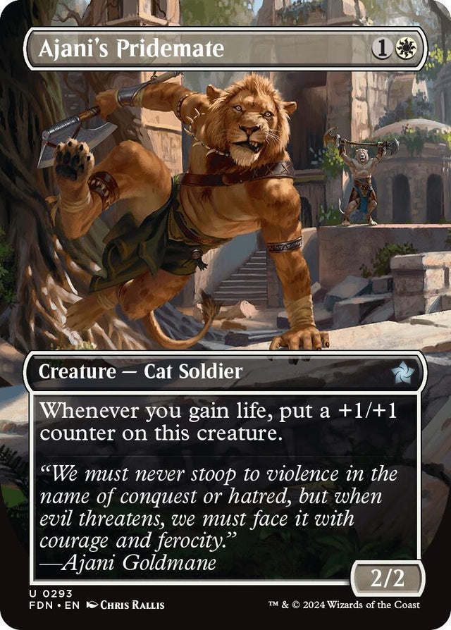 Image for Ajani's Pridemate (Borderless) (293) (Foil) (Foundations) - Magic: The Gathering