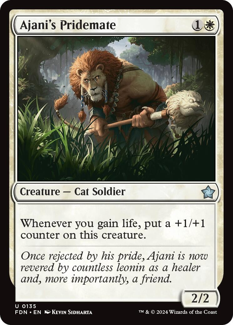Image for Ajani's Pridemate (135) (Foil) (Foundations) - Magic: The Gathering