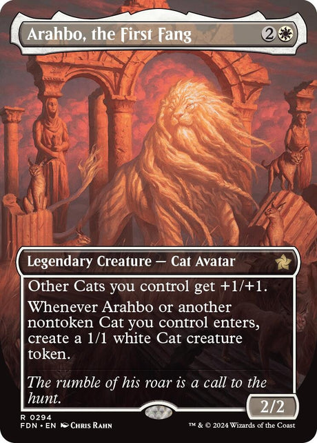 Image for Arahbo, the First Fang (Borderless) (294) (Foil) (Foundations) - Magic: The Gathering
