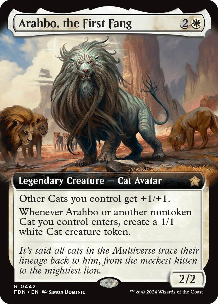 Image for Arahbo, the First Fang (Extended Art) (442) (Foil) (Foundations) - Magic: The Gathering