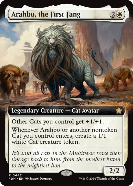 Image for Arahbo, the First Fang (Extended Art) (442) (Foil) (Foundations) - Magic: The Gathering