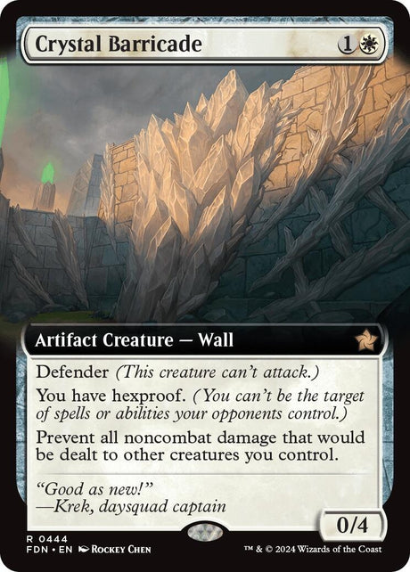 Image for Crystal Barricade (Extended Art) (444) (Foil) (Foundations) - Magic: The Gathering