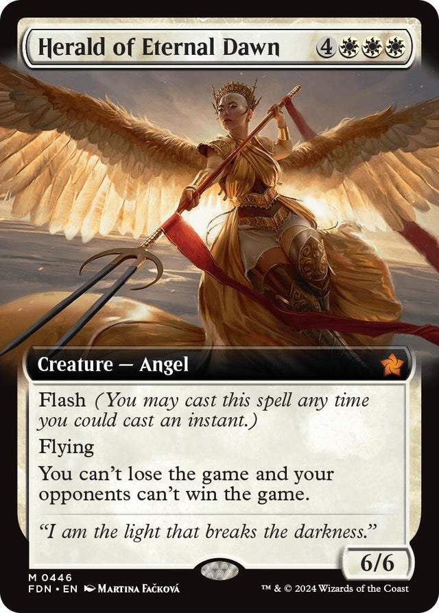 Image for Herald of Eternal Dawn (Extended Art) (446) (Foil) (Foundations) - Magic: The Gathering