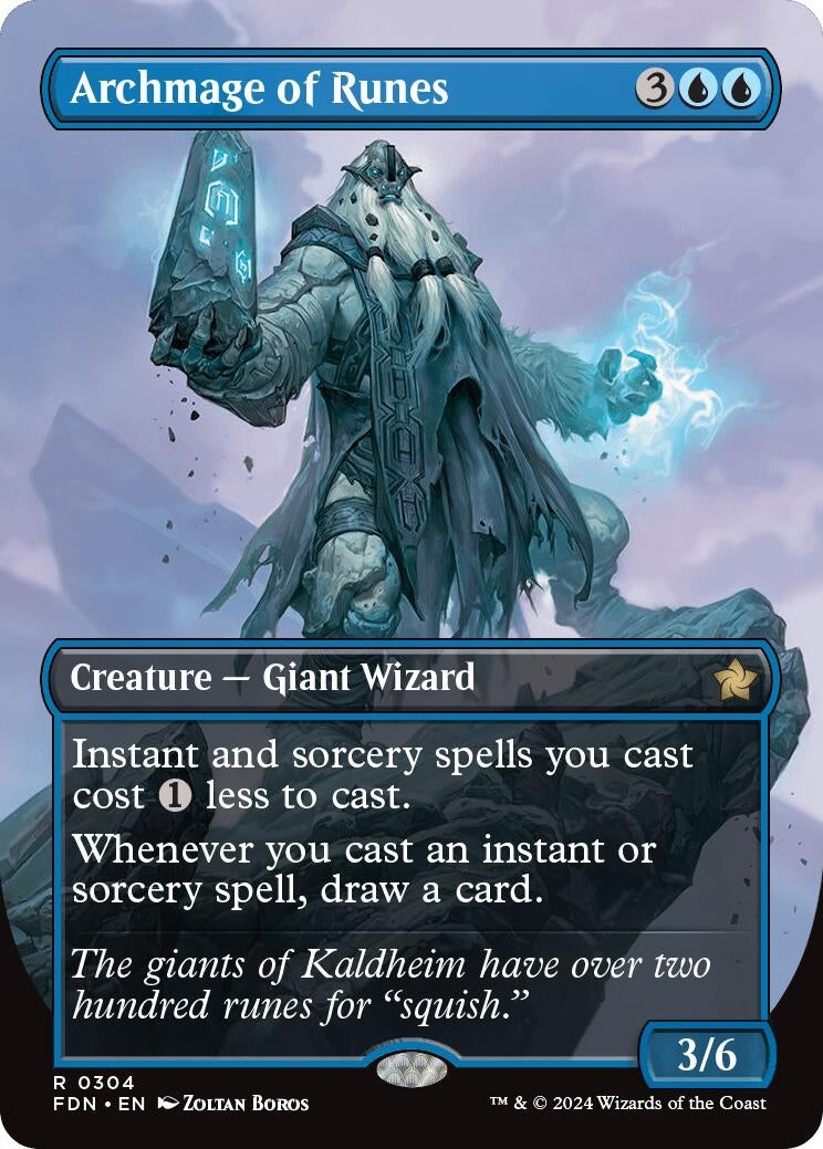 Image for Archmage of Runes (Borderless) (304) (Foil) (Foundations) - Magic: The Gathering