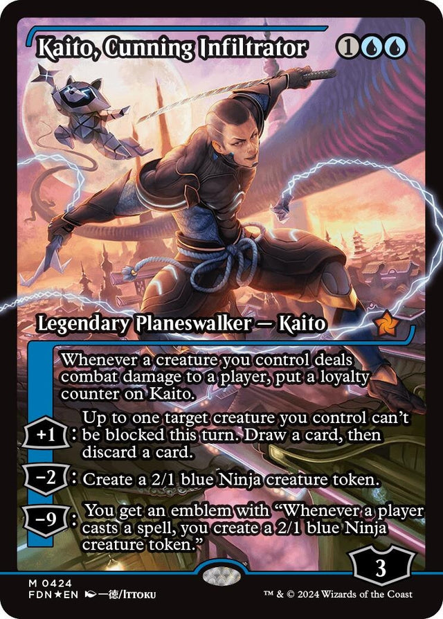 Image for Kaito, Cunning Infiltrator (Showcase) (424) (Foil) (Foundations) - Magic: The Gathering