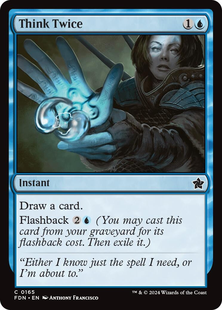 Image for Think Twice (165) (Foil) (Foundations) - Magic: The Gathering