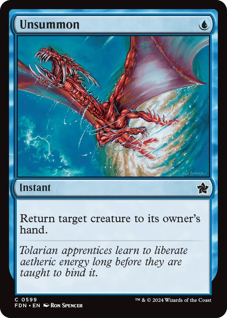 Image for Unsummon (0599) (599) (Foundations) - Magic: The Gathering