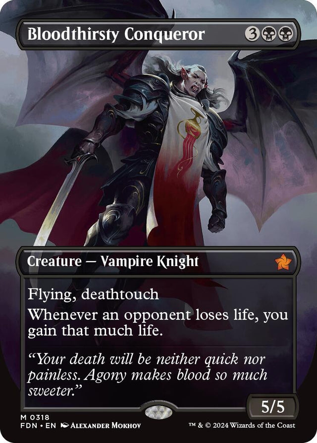 Image for Bloodthirsty Conqueror (Borderless) (318) (Foil) (Foundations) - Magic: The Gathering
