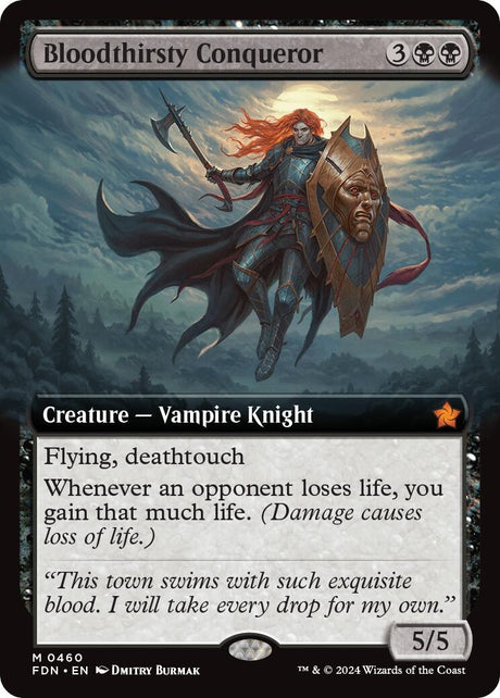 Image for Bloodthirsty Conqueror (Extended Art) (460) (Foil) (Foundations) - Magic: The Gathering