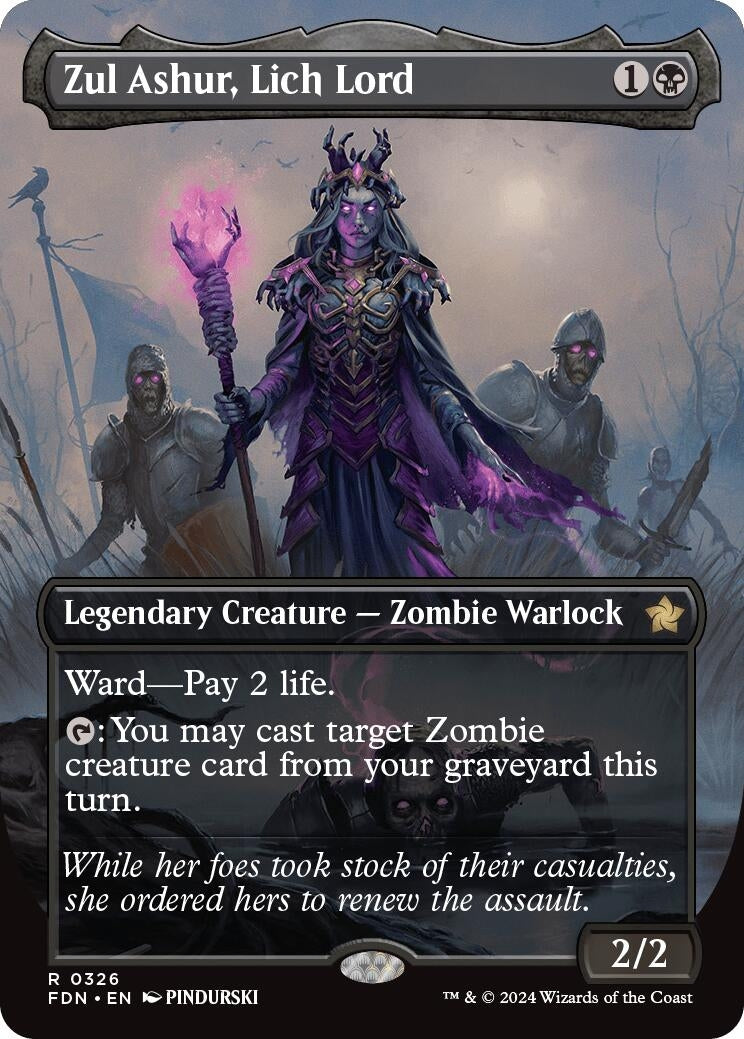 Image for Zul Ashur, Lich Lord (Borderless) (326) (Foil) (Foundations) - Magic: The Gathering