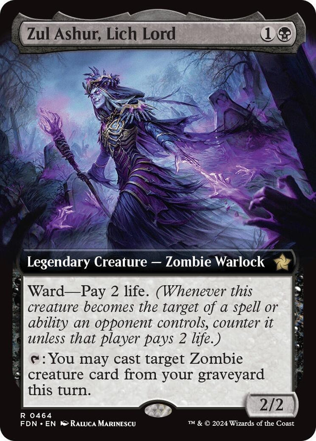 Image for Zul Ashur, Lich Lord (Extended Art) (464) (Foil) (Foundations) - Magic: The Gathering