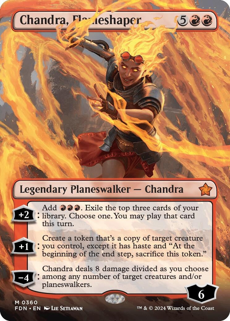 Image for Chandra, Flameshaper (Borderless) (360) (Foil) (Foundations) - Magic: The Gathering