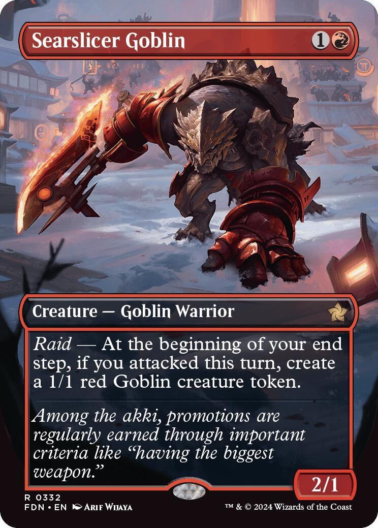 Image for Searslicer Goblin (Borderless) (332) (Foil) (Foundations) - Magic: The Gathering
