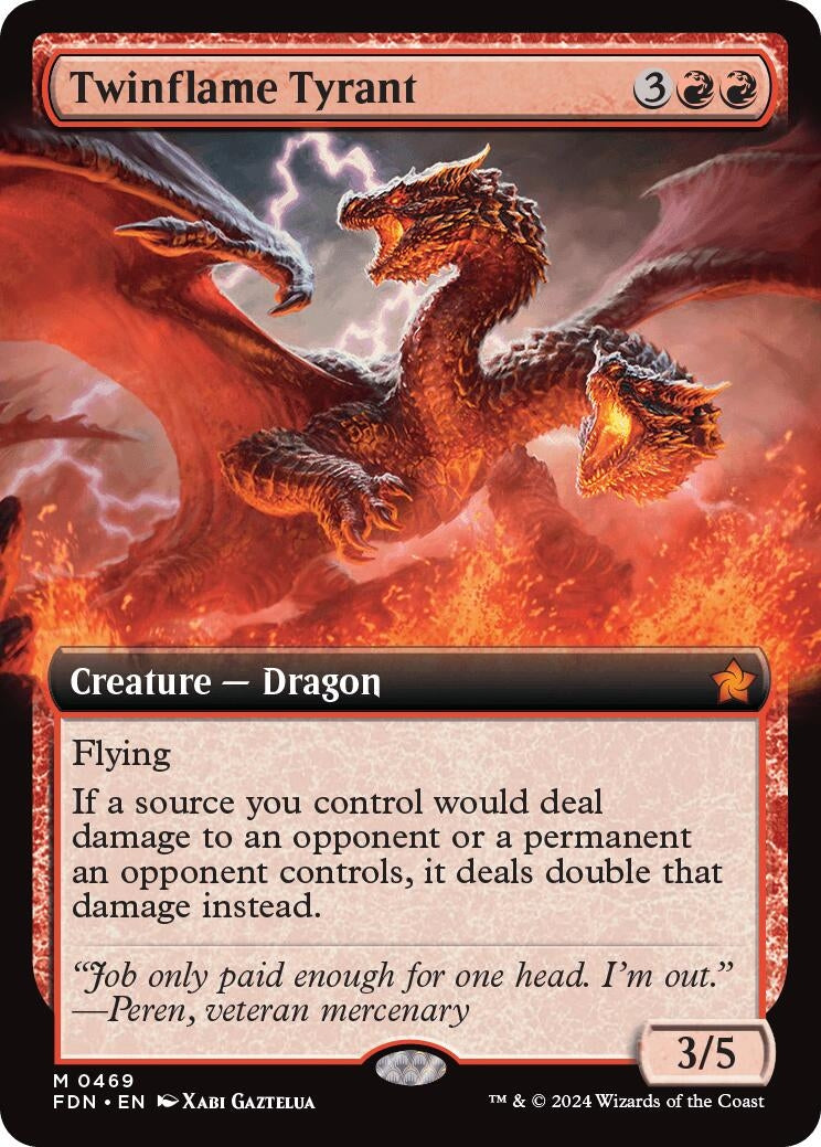 Image for Twinflame Tyrant (Extended Art) (469) (Foundations) - Magic: The Gathering