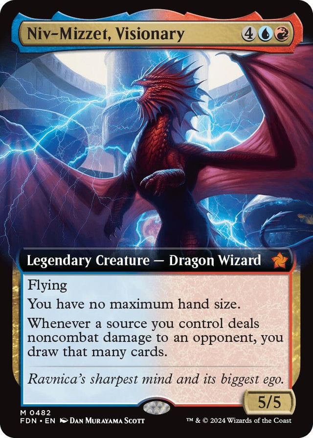 Image for Niv-Mizzet, Visionary (Extended Art) (482) (Foil) (Foundations) - Magic: The Gathering