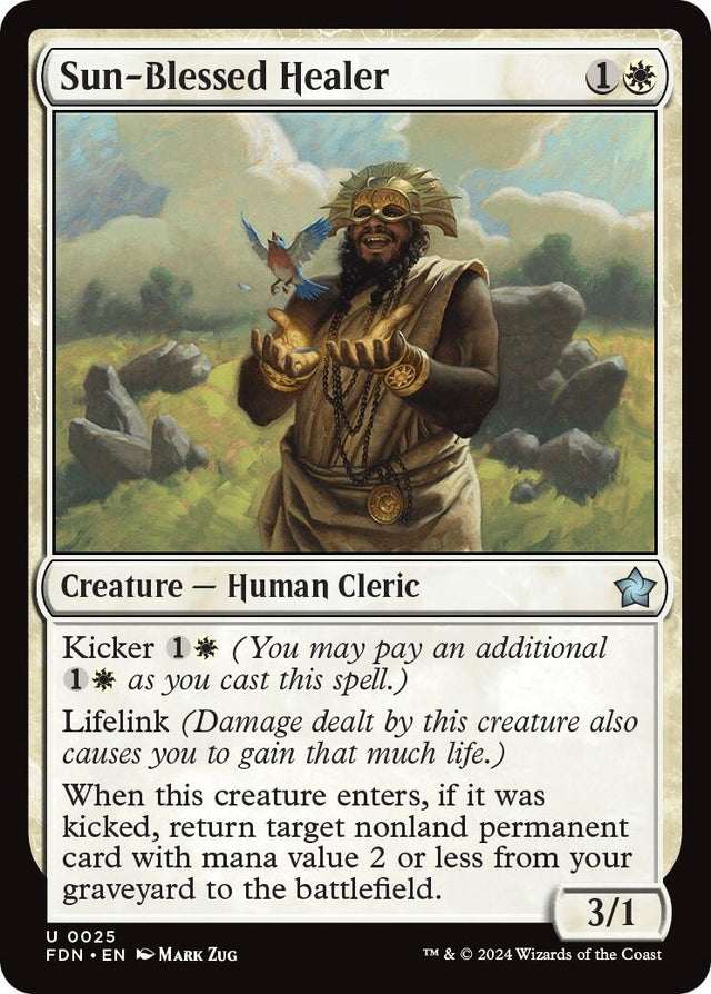 Image for Sun-Blessed Healer (25) (Foundations) - Magic: The Gathering