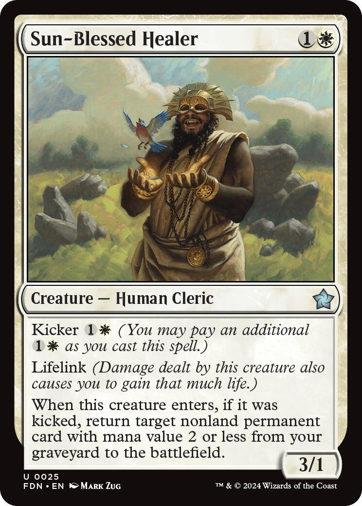 Image for Sun-Blessed Healer (25) (Foil) (Foundations) - Magic: The Gathering