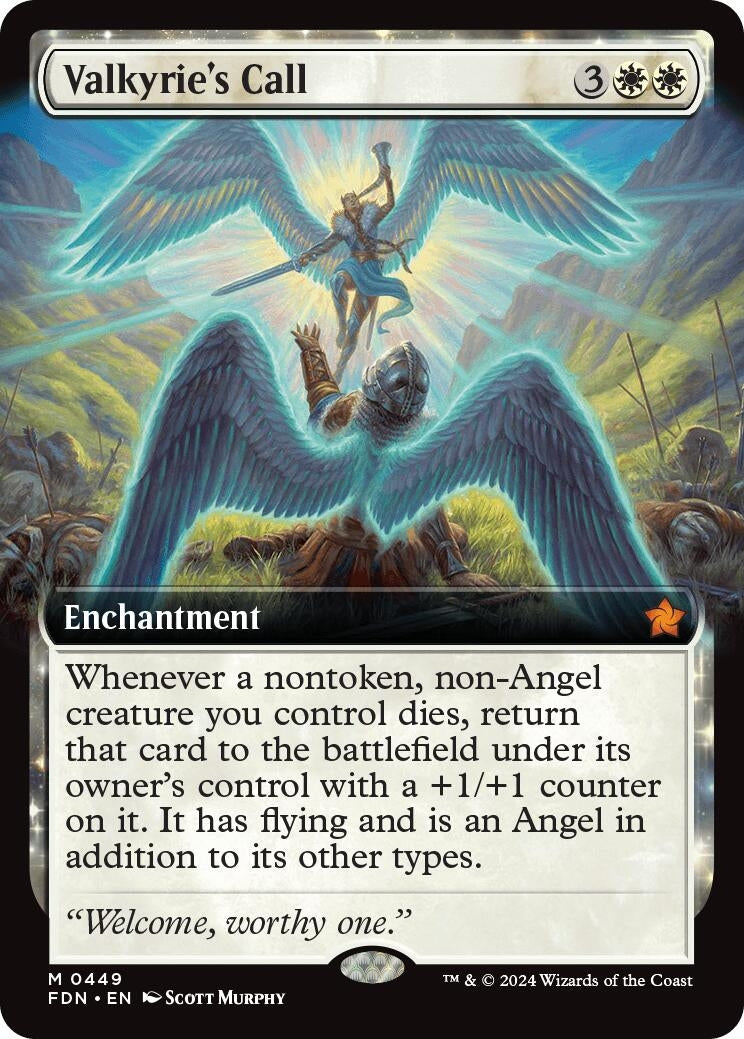 Image for Valkyrie's Call (Extended Art) (449) (Foil) (Foundations) - Magic: The Gathering