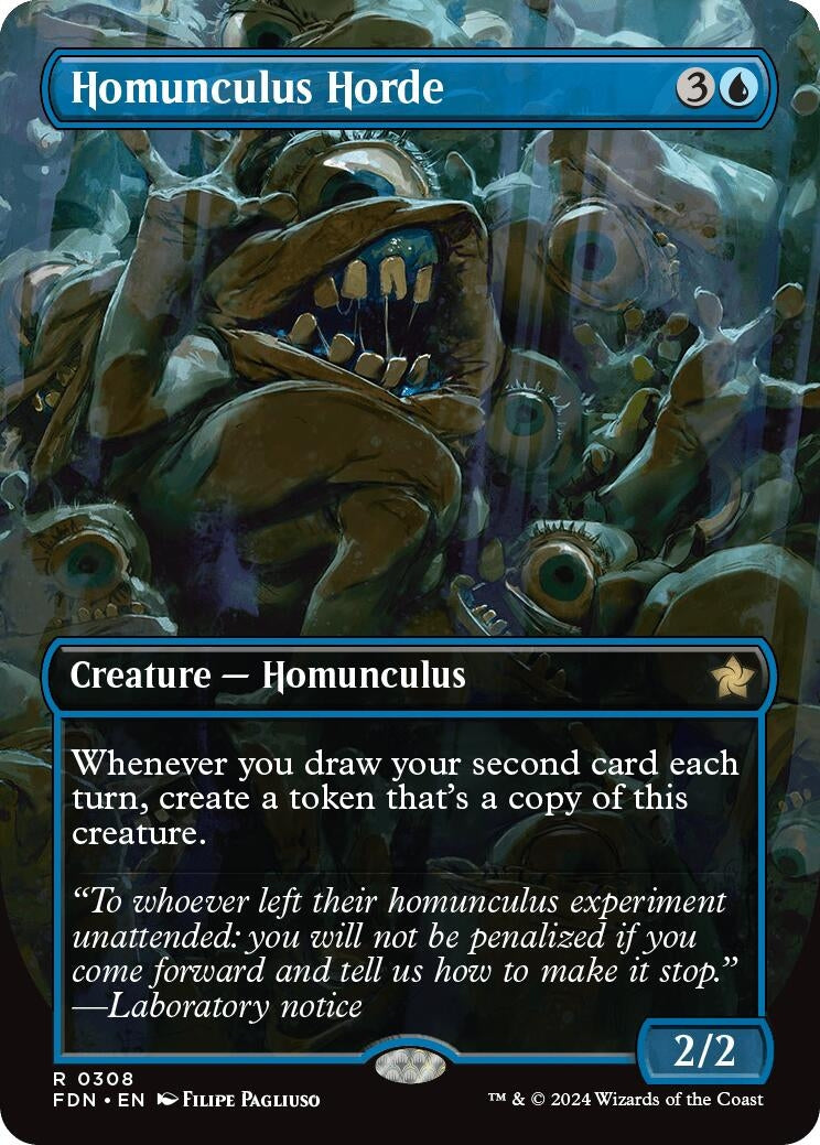 Image for Homunculus Horde (Borderless) (308) (Foil) (Foundations) - Magic: The Gathering