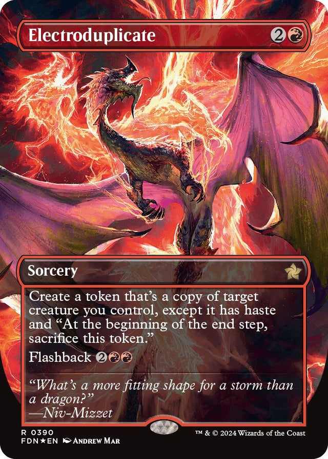 Image for Electroduplicate (Borderless) (Mana Foil) (390) (Foil) (Foundations) - Magic: The Gathering