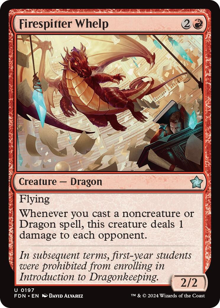 Image for Firespitter Whelp (0197) (197) (Foil) (Foundations) - Magic: The Gathering