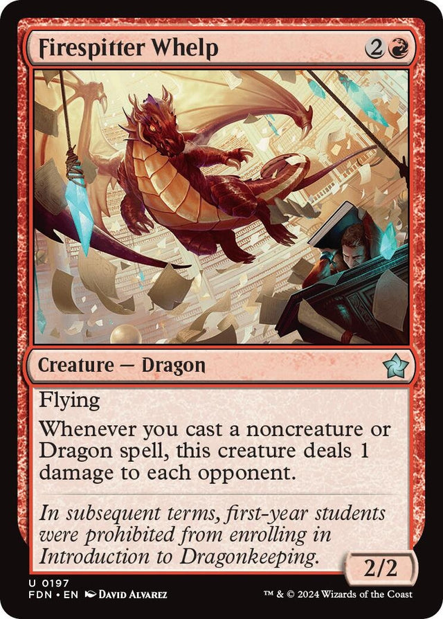Image for Firespitter Whelp (0197) (197) (Foil) (Foundations) - Magic: The Gathering