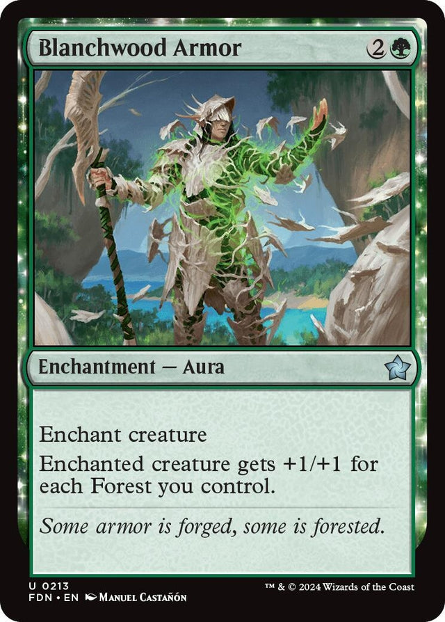 Image for Blanchwood Armor (213) (Foil) (Foundations) - Magic: The Gathering