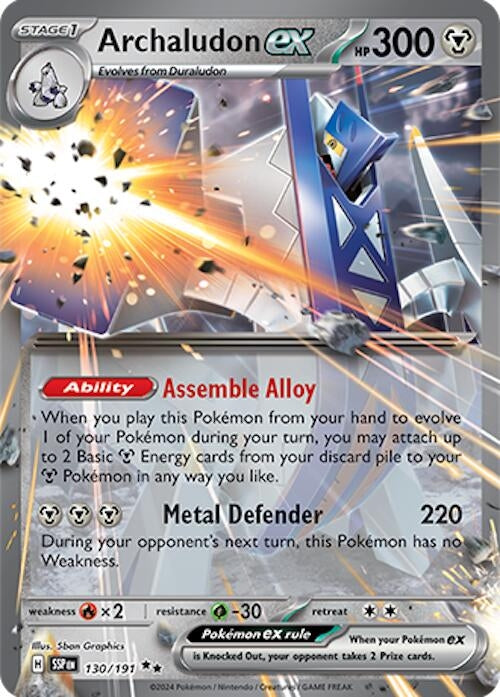 Image for Archaludon ex (130/191) (SV08: Surging Sparks) - Pokemon