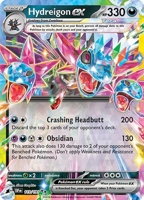 Image for Hydreigon ex (119/191) (SV08: Surging Sparks) - Pokemon