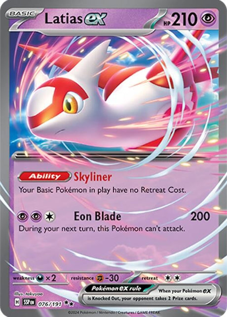 Image for Latias ex (076/191) (SV08: Surging Sparks) - Pokemon
