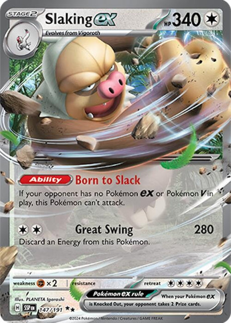 Image for Slaking ex (147/191) (SV08: Surging Sparks) - Pokemon