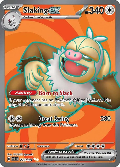 Image for Slaking ex (227/191) (SV08: Surging Sparks) - Pokemon