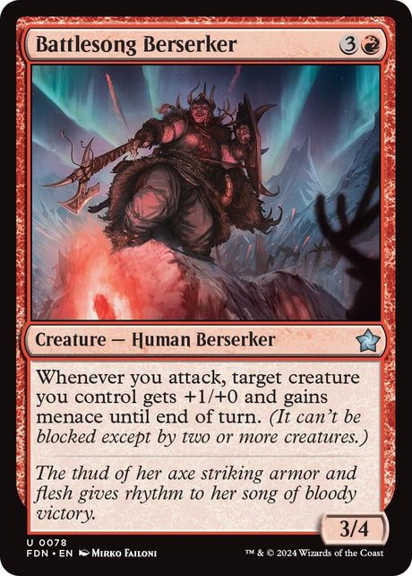 Image for Battlesong Berserker (78) (Foil) (Foundations) - Magic: The Gathering