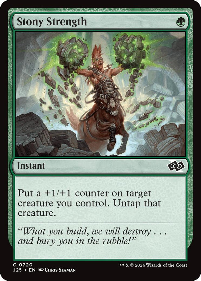 Image for Stony Strength (720) (Foundations Jumpstart) - Magic: The Gathering