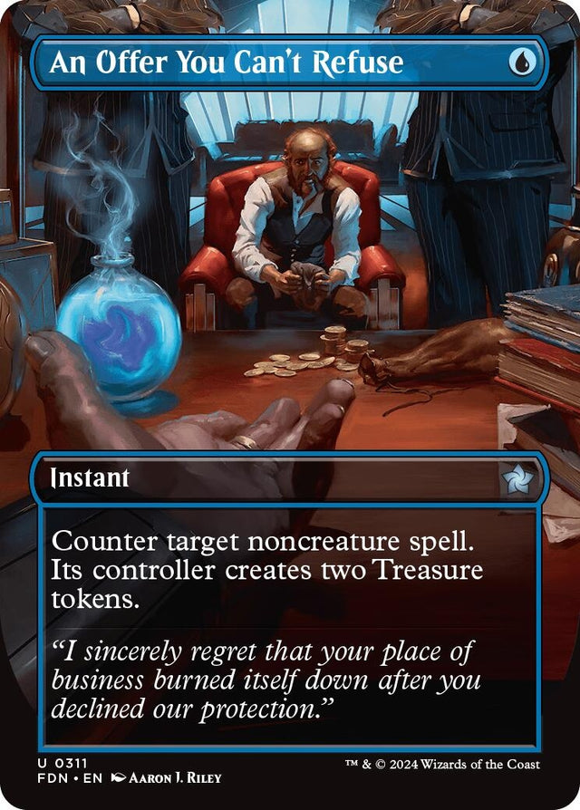 Image for An Offer You Can't Refuse (Borderless) (311) (Foil) (Foundations) - Magic: The Gathering
