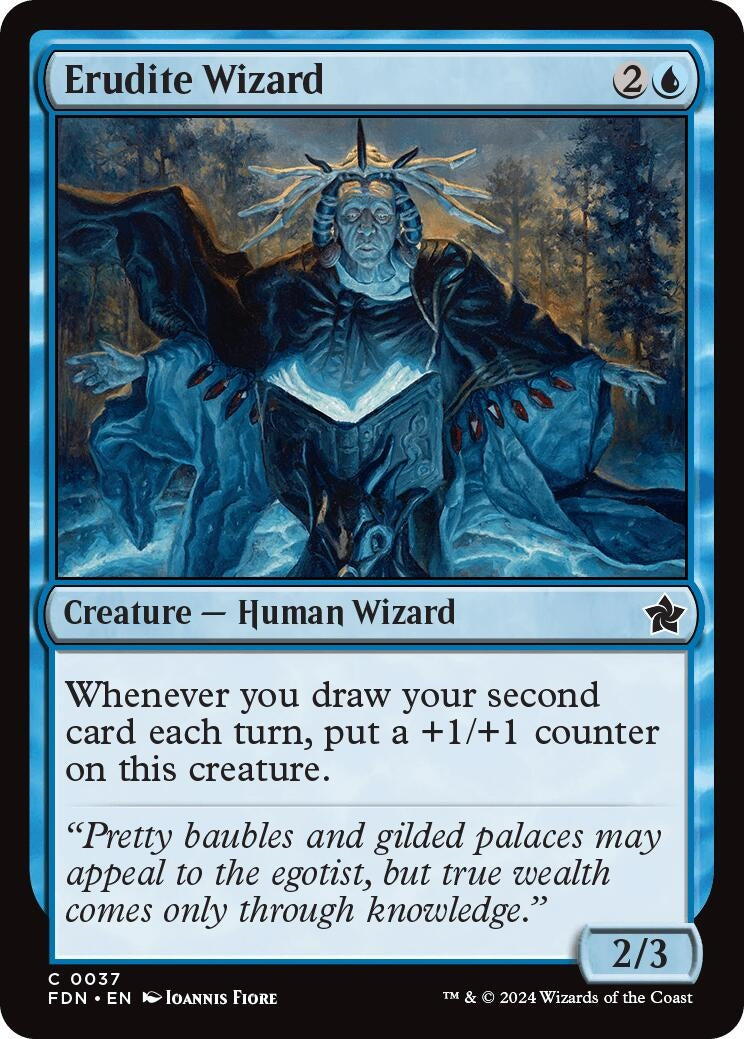Image for Erudite Wizard (37) (Foil) (Foundations) - Magic: The Gathering