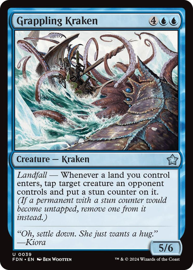 Image for Grappling Kraken (39) (Foil) (Foundations) - Magic: The Gathering