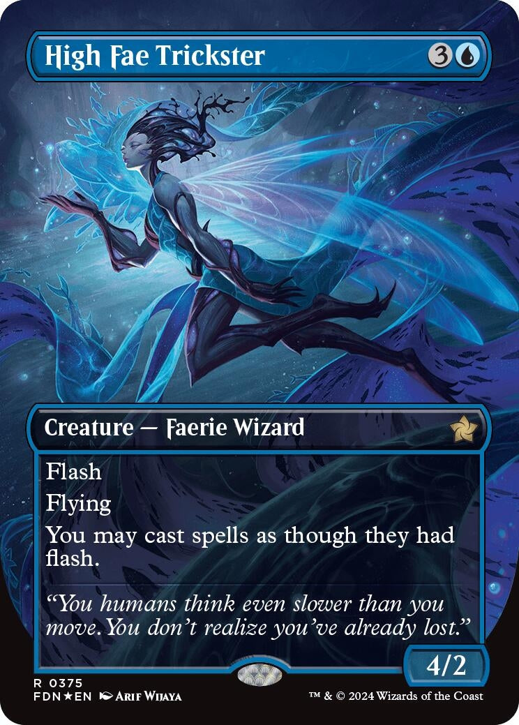 Image for High Fae Trickster (Borderless) (Mana Foil) (375) (Foil) (Foundations) - Magic: The Gathering