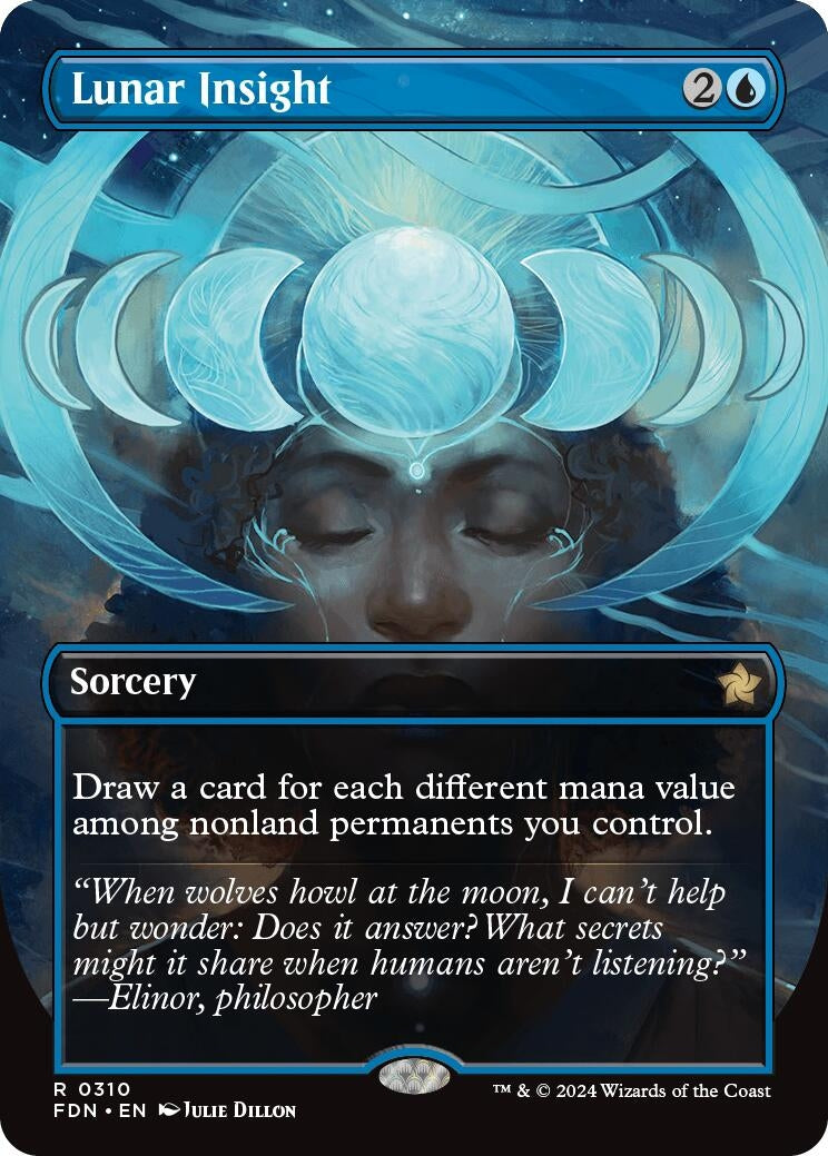 Image for Lunar Insight (Borderless) (310) (Foundations) - Magic: The Gathering