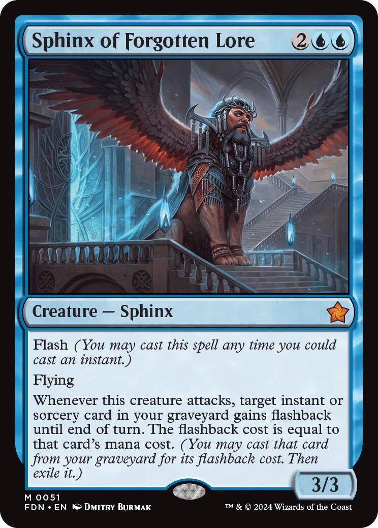 Image for Sphinx of Forgotten Lore (51) (Foil) (Foundations) - Magic: The Gathering