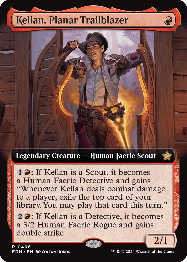 Image for Kellan, Planar Trailblazer (Extended Art) (466) (Foil) (Foundations) - Magic: The Gathering