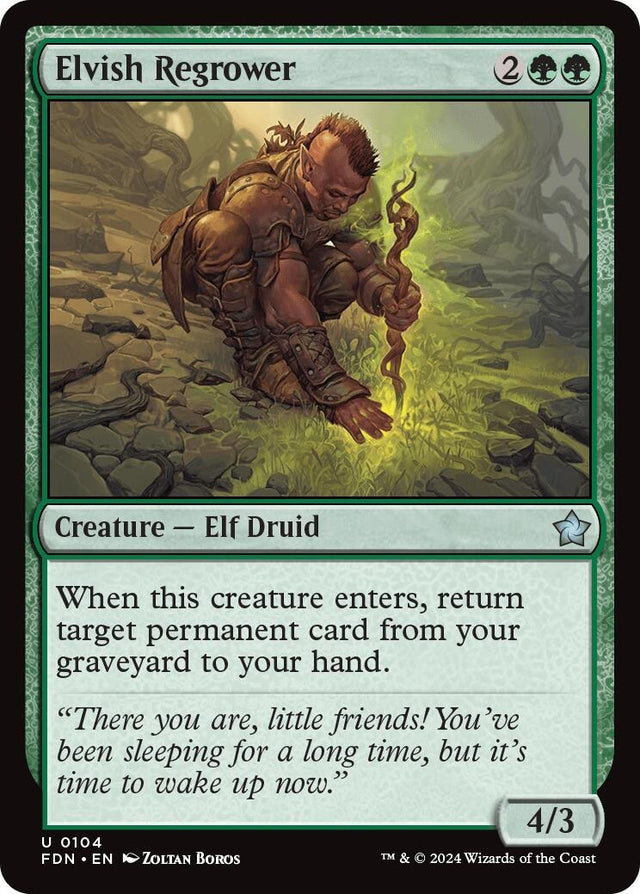 Image for Elvish Regrower (104) (Foil) (Foundations) - Magic: The Gathering