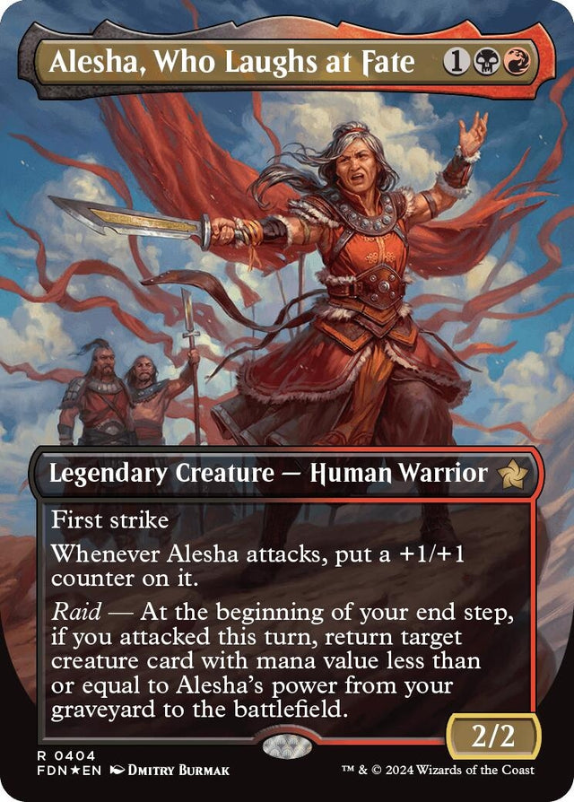 Image for Alesha, Who Laughs at Fate (Borderless) (Mana Foil) (404) (Foil) (Foundations) - Magic: The Gathering