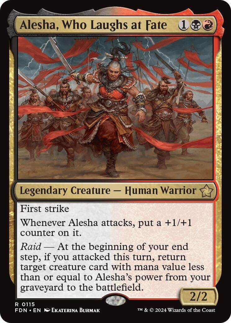 Image for Alesha, Who Laughs at Fate (115) (Foil) (Foundations) - Magic: The Gathering