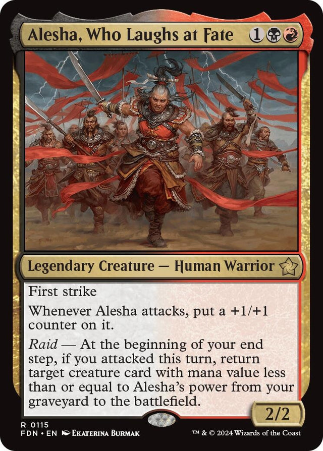 Image for Alesha, Who Laughs at Fate (115) (Foil) (Foundations) - Magic: The Gathering