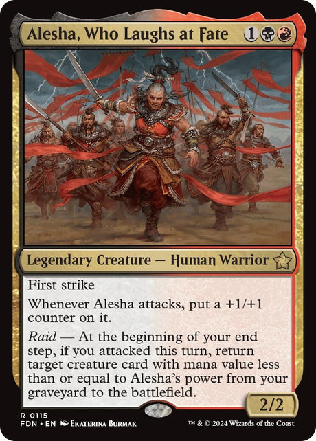 Image for Alesha, Who Laughs at Fate (115) (Foil) (Foundations) - Magic: The Gathering
