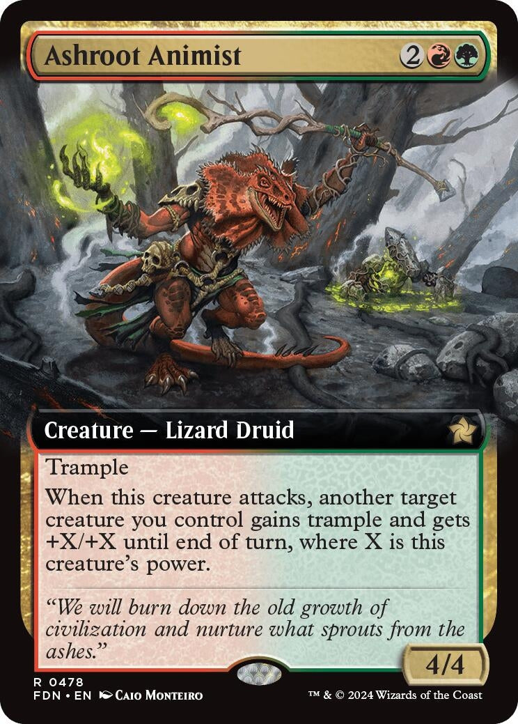 Image for Ashroot Animist (Extended Art) (478) (Foil) (Foundations) - Magic: The Gathering